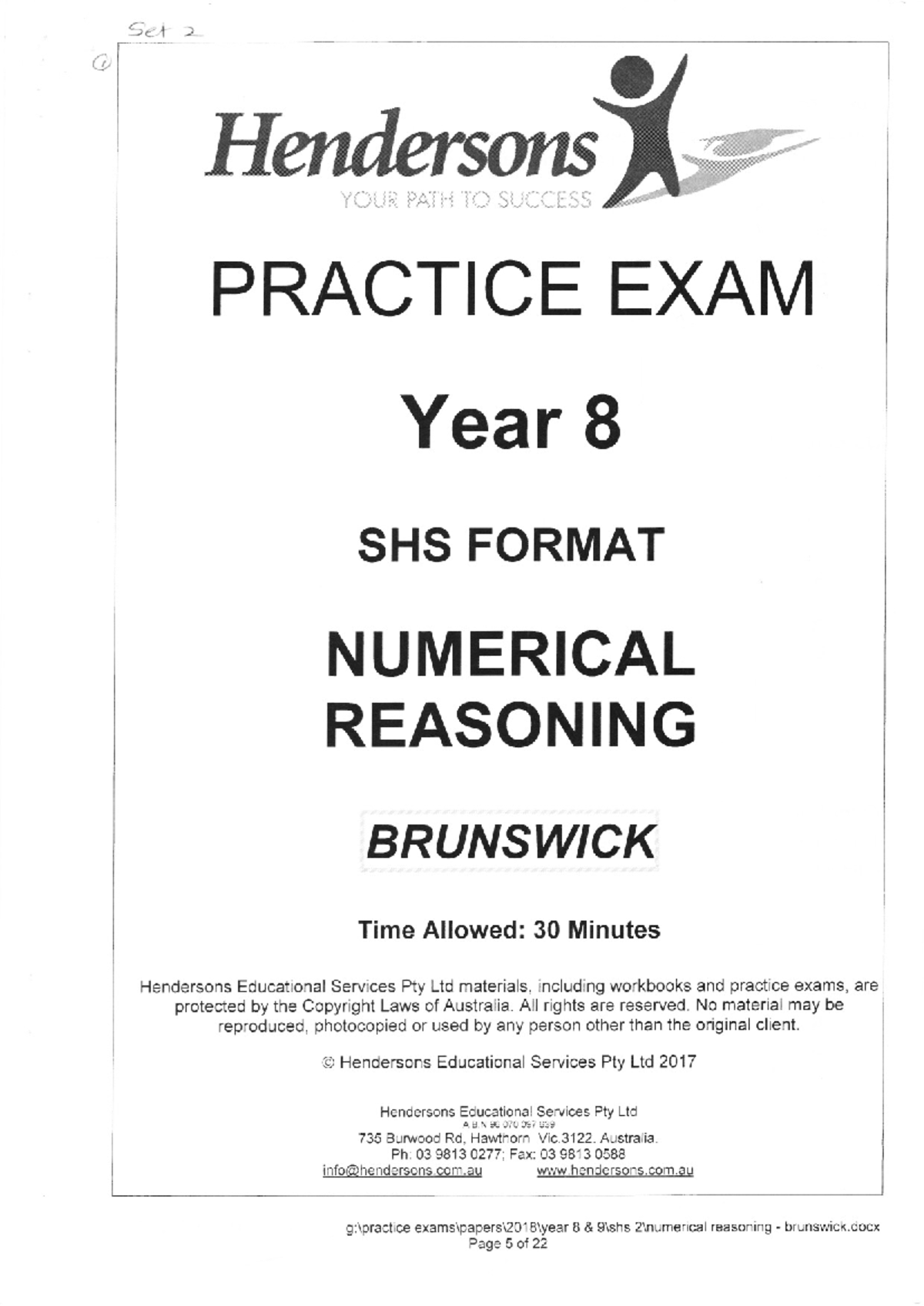 Numerical Reasoning Practice Exam Year I - NR-Brunswick - Studocu