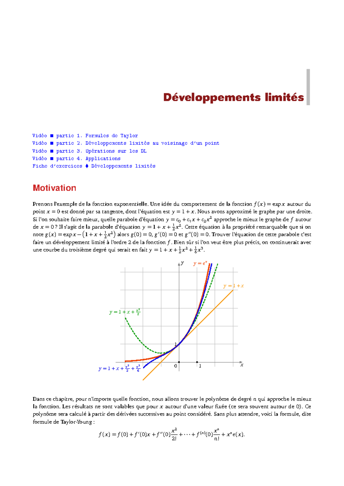 Chapitre développement limité - Développements limités Vidéo Vidéo ...