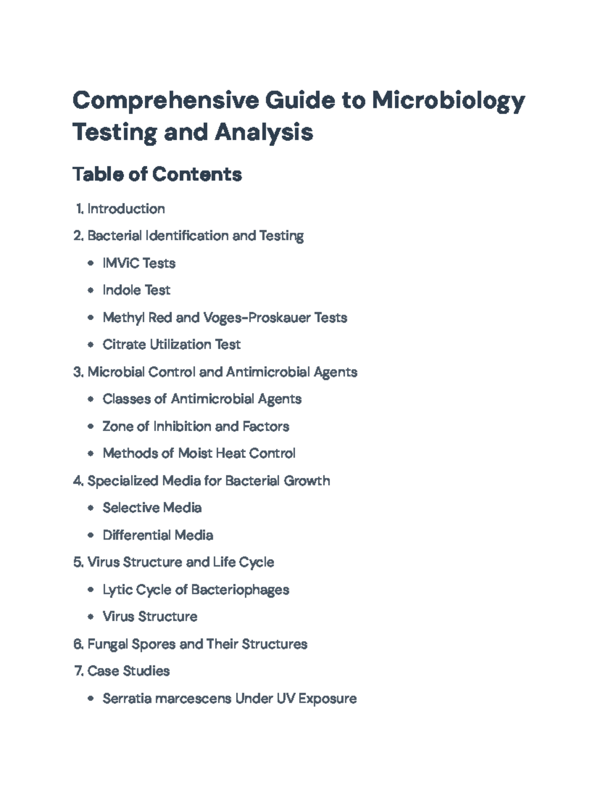 Microbiology Testing & Analysis Guide: Comprehensive Overview and Case ...