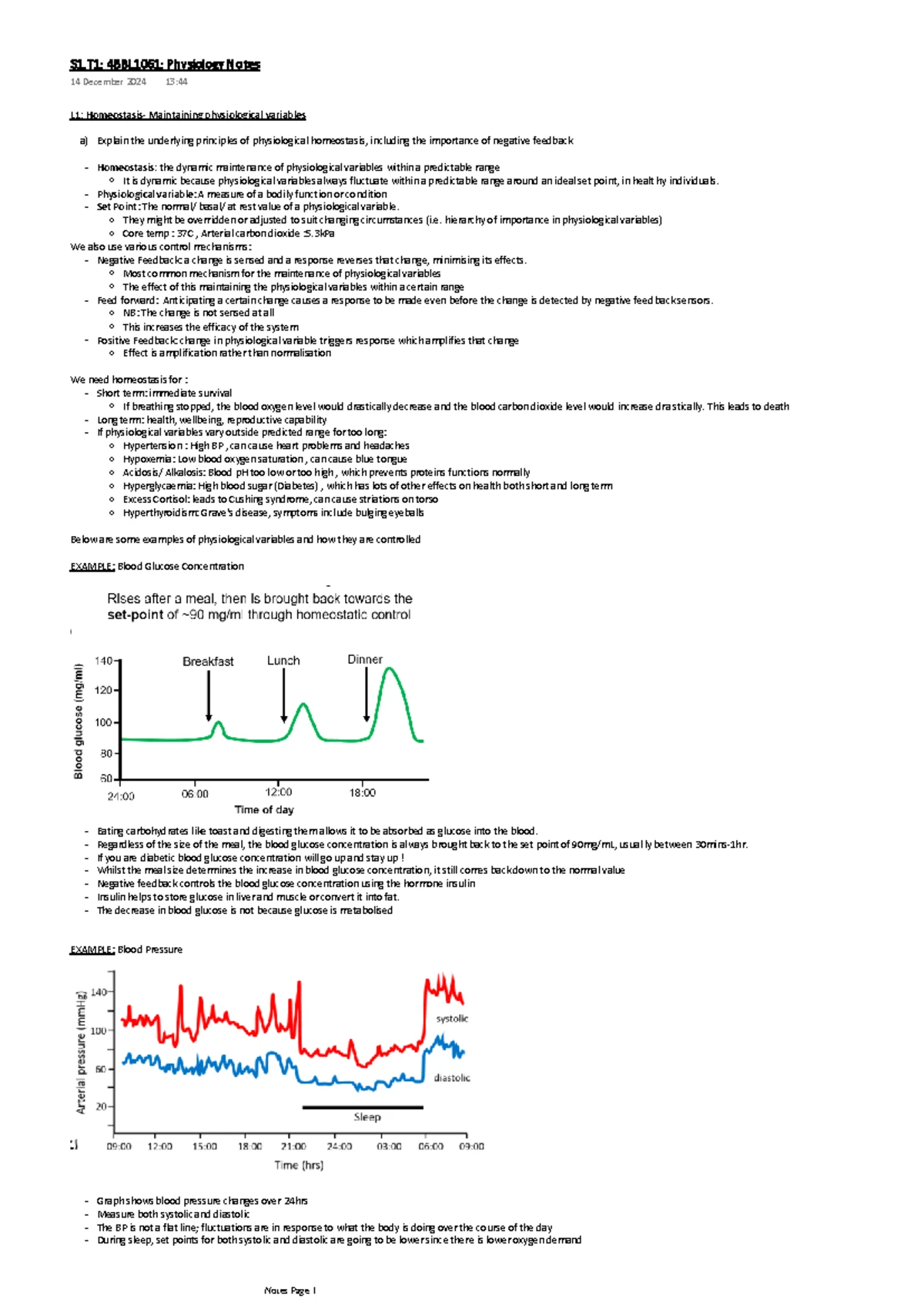 ADH and Osmolality Control: Lecture Notes for Physiology 101 - Studocu