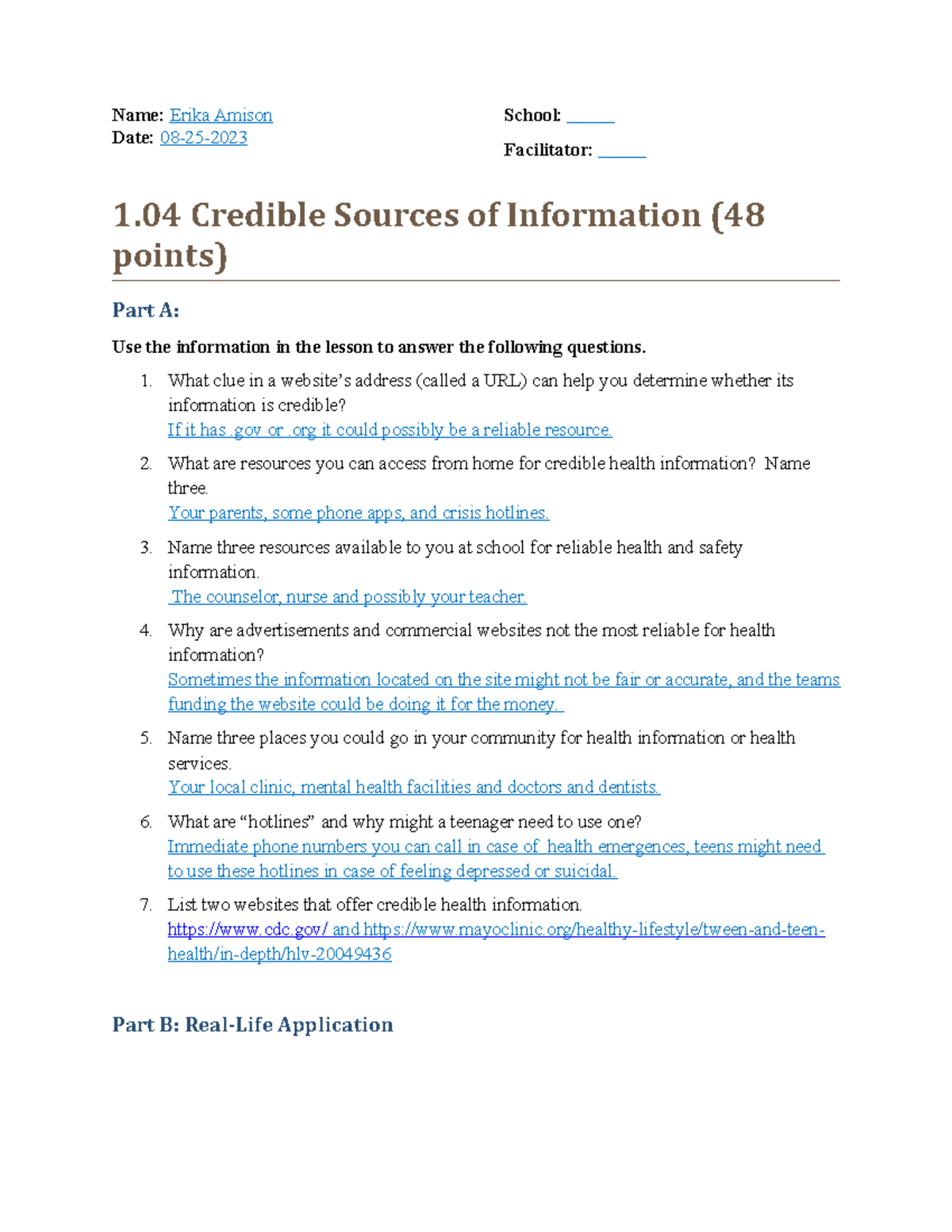 01-04 Task: Evaluating Credible Health Information Sources - Studocu
