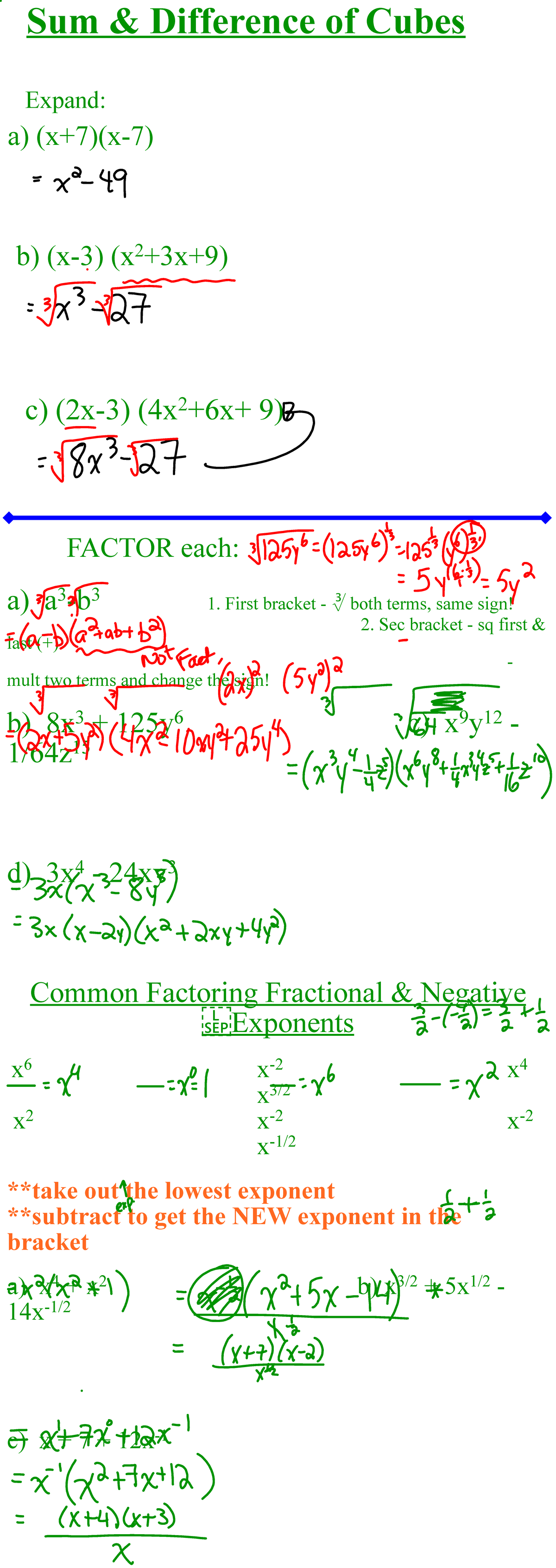 Algebra 101: Sum and Difference of Cubes & Exponents Techniques - Sum ...