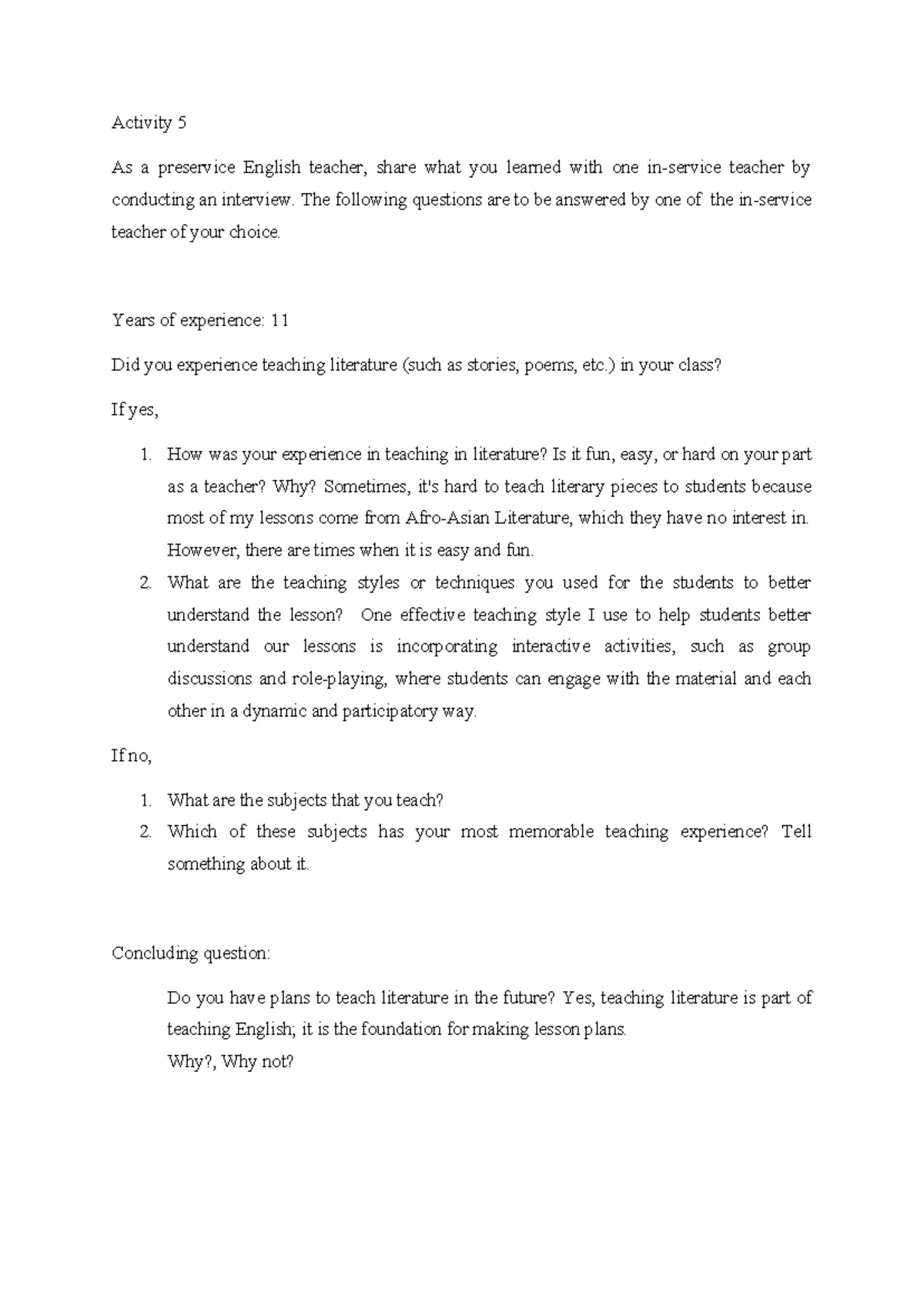 Quiz for grade 8 - Sample materials for English 8 - Name ...