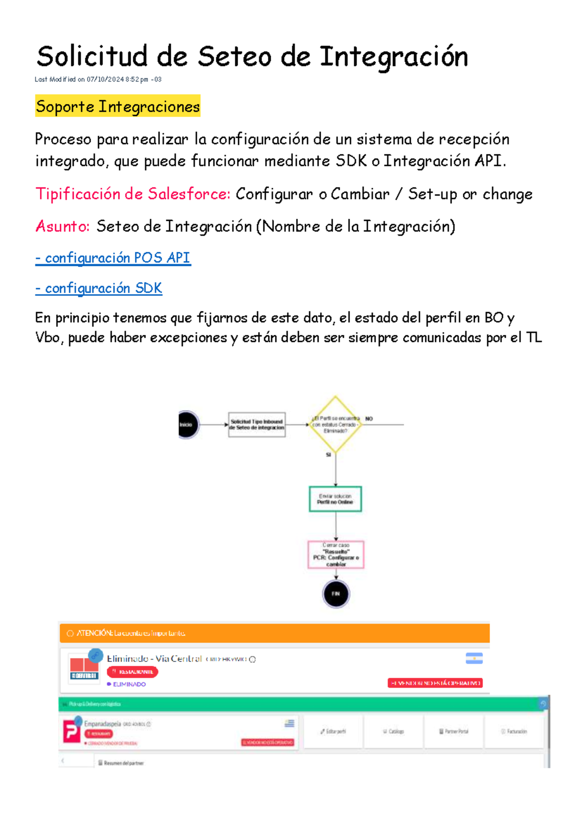 Solicitud de Seteo de Integración - Solicitud de Seteo de Integración ...