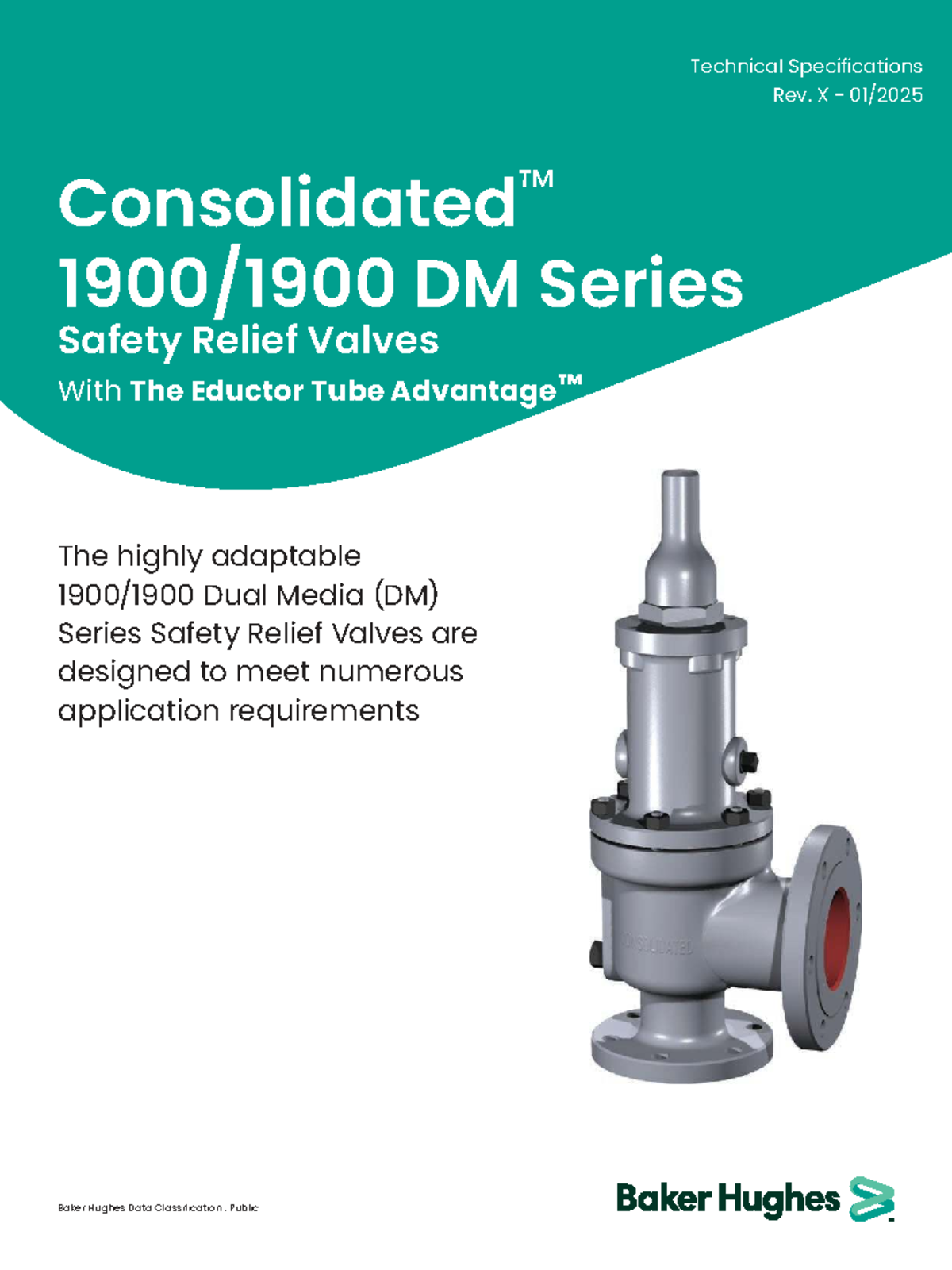 Baker Catalog PSV-1900 Series Safety Relief Valves Technical Specs ...