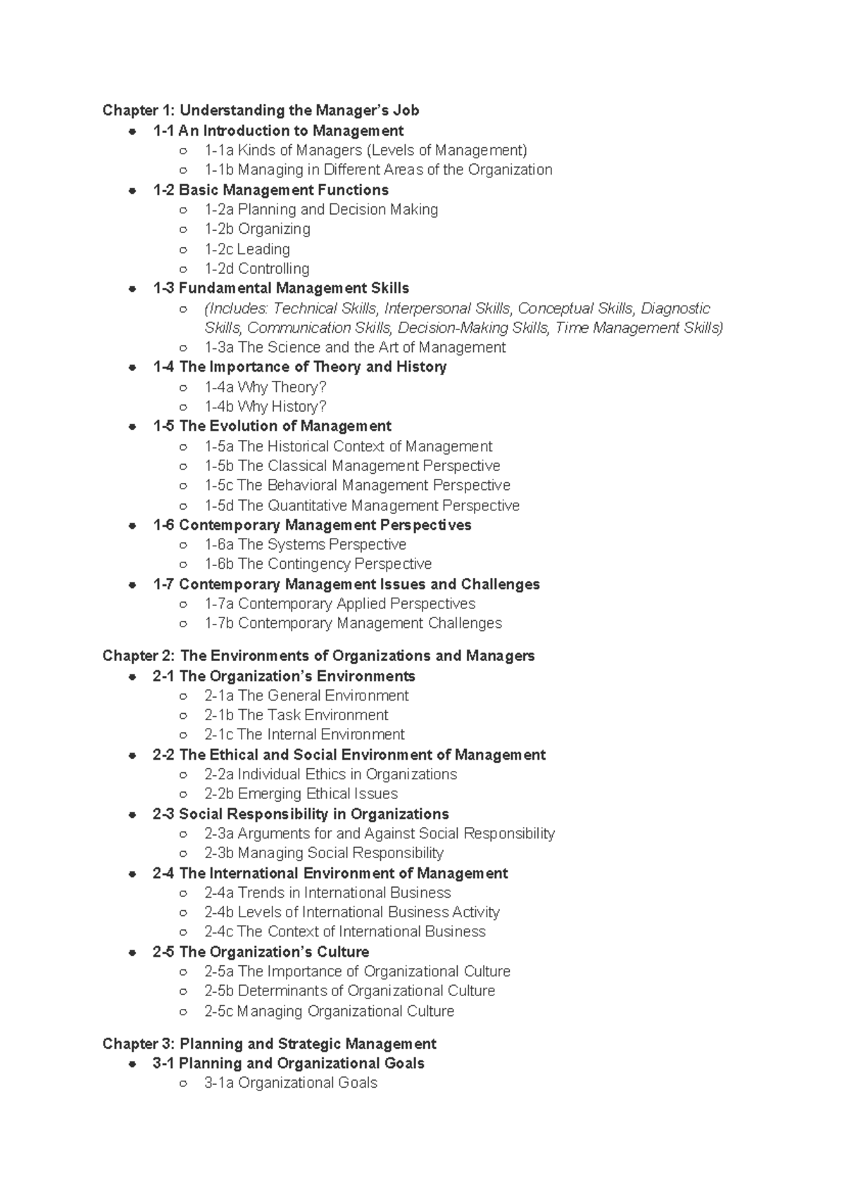 Chapter 1: Understanding Management Concepts and Perspectives (MGT101 ...