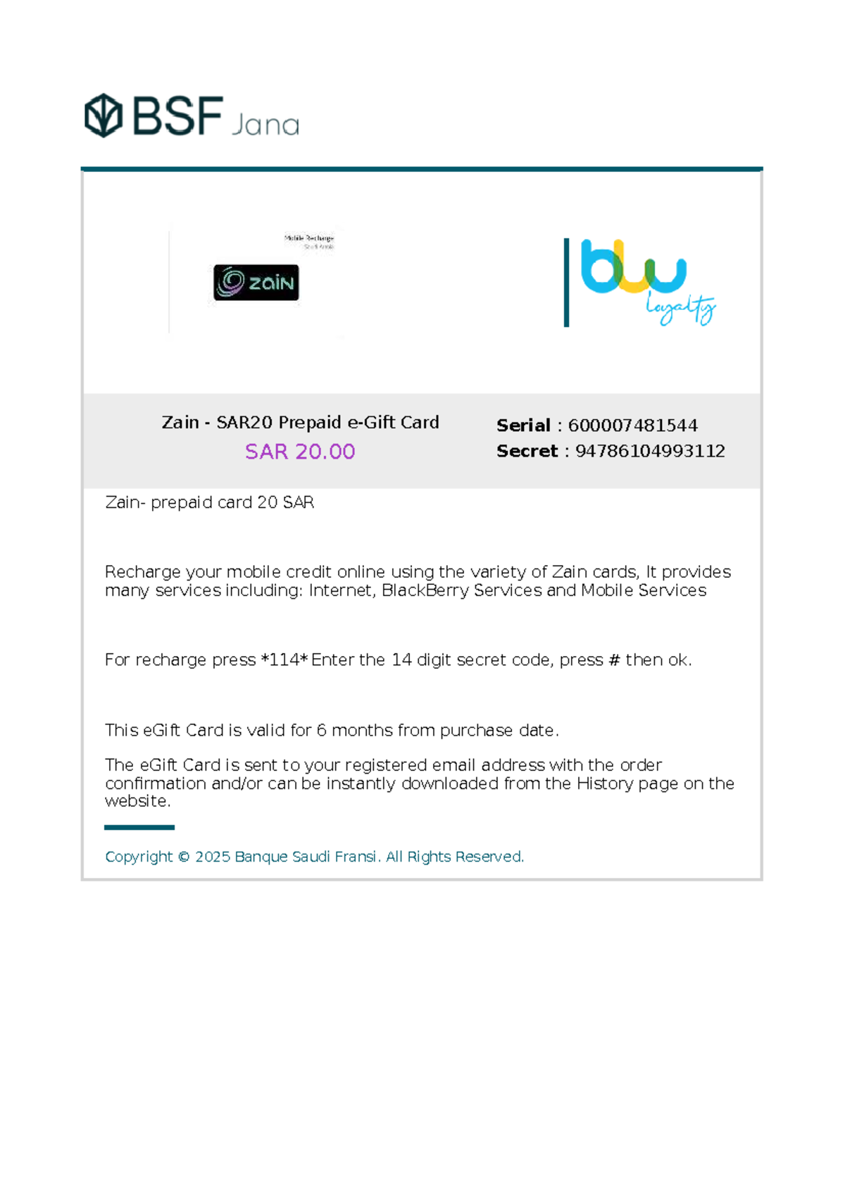 20250422 170254 978024 - Zain - SAR20 Prepaid e-Gift Card SAR 20 ...