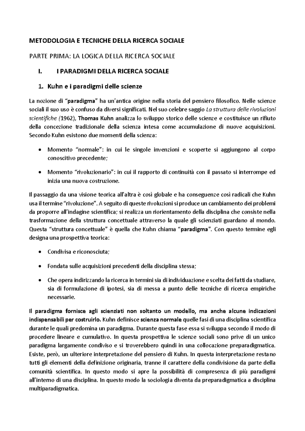 metodologie e tecniche della ricerca sociale