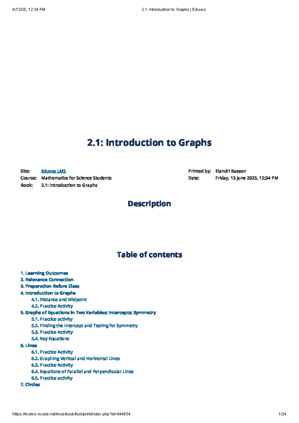 Mathematics for Science Students: 2.1 Introduction to Graphs Notes ...