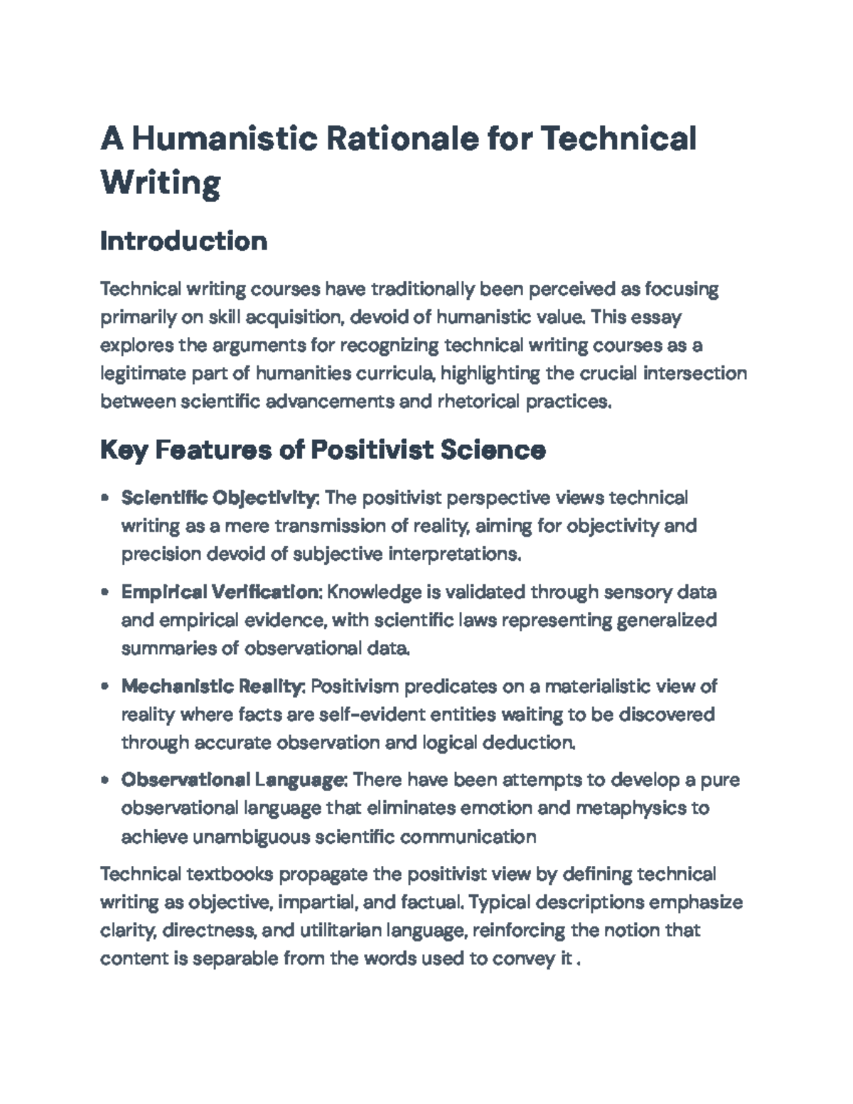 Reconceptualizing Technical Writing: A Humanistic Perspective on ...