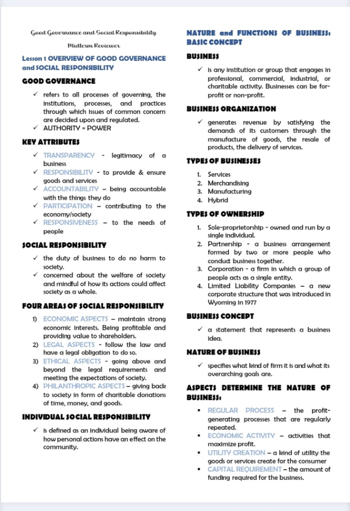 Good Governance & Social Responsibility - Good Governance and Social ...