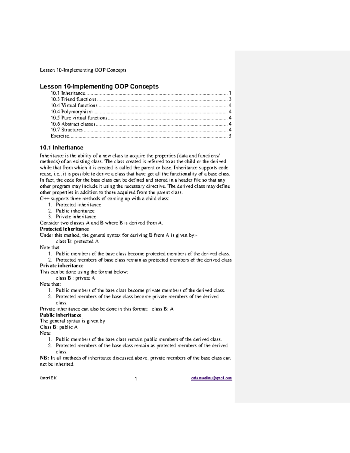 Implementing OOP Concepts - Lesson 10-Implementing OOP Concepts 10 ...