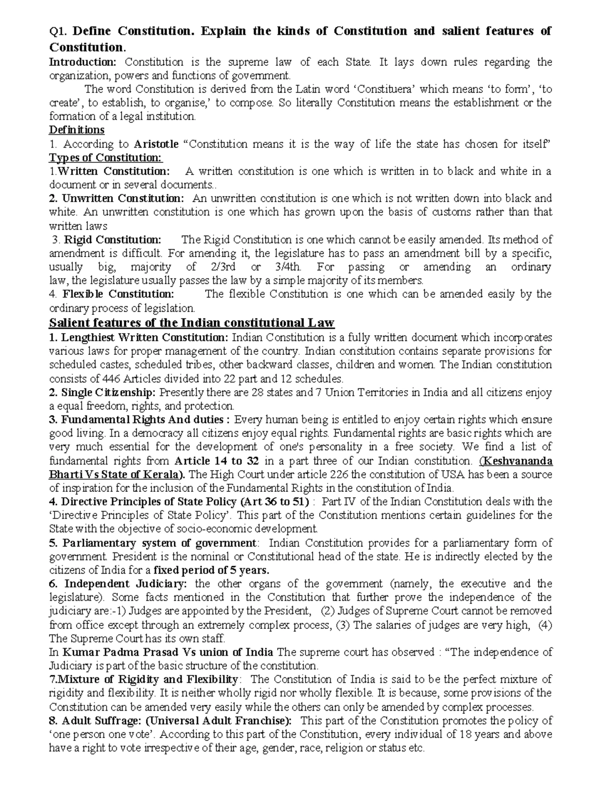 IPC Solved Question Paper: Key Concepts and Case Studies - Studocu