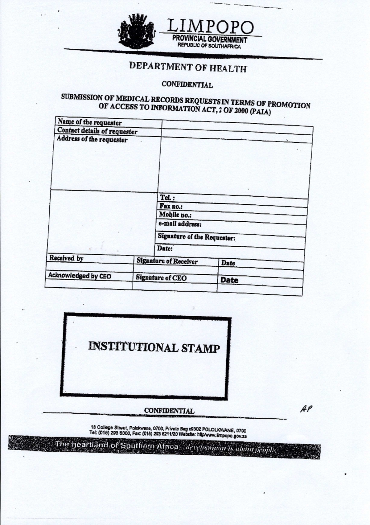 PAIA Request Form: Understanding the Process and Requirements - Studocu