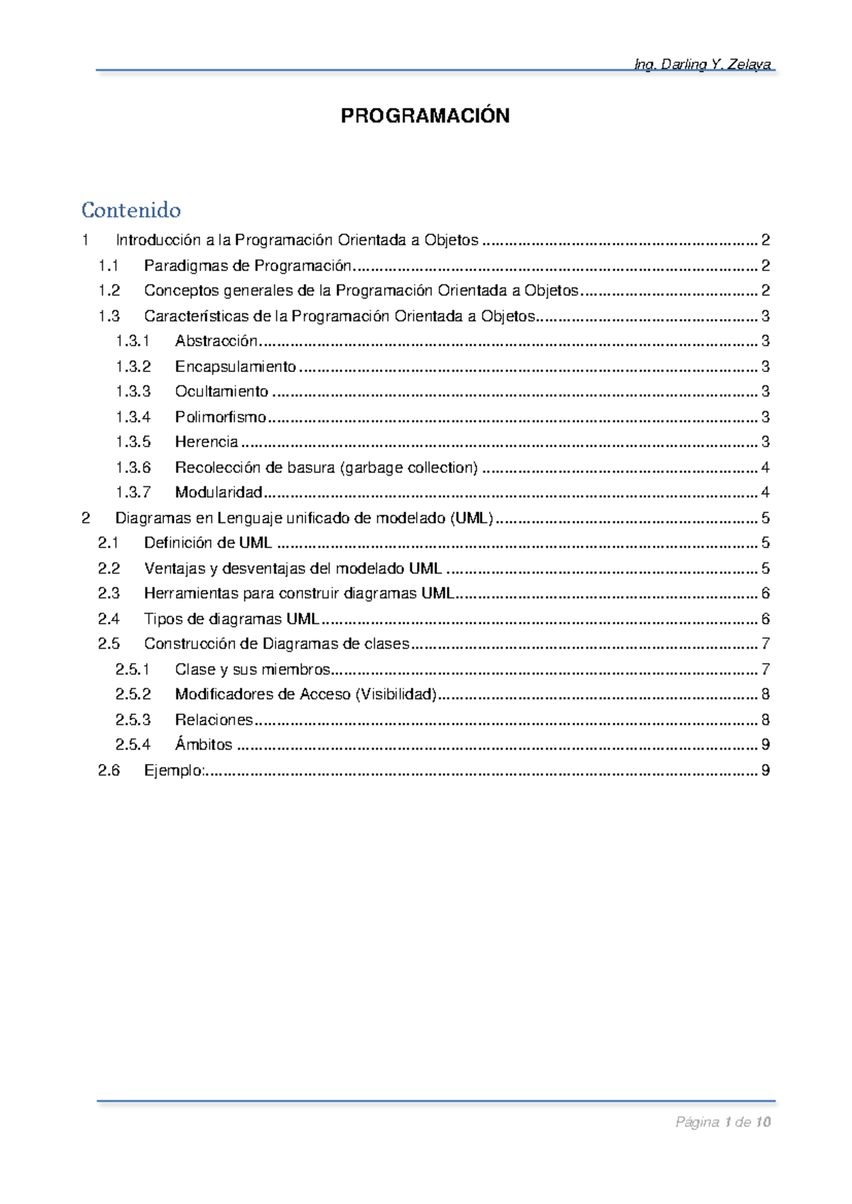 1. Introducción a la Programación Orientada a Objetos (POO) - PI DZ ...