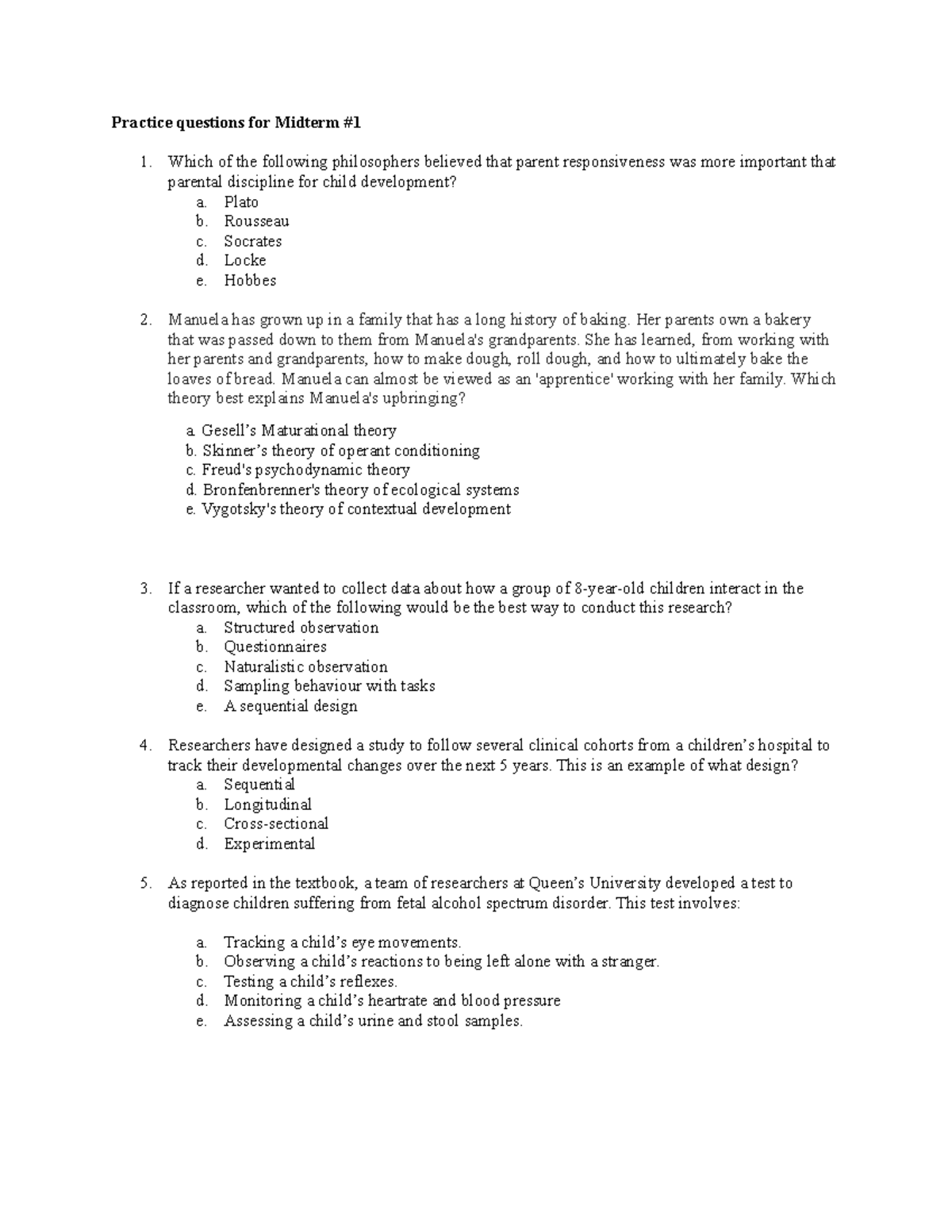 2040 Midterm 1 Practice Questions and Answers Guide - Studocu