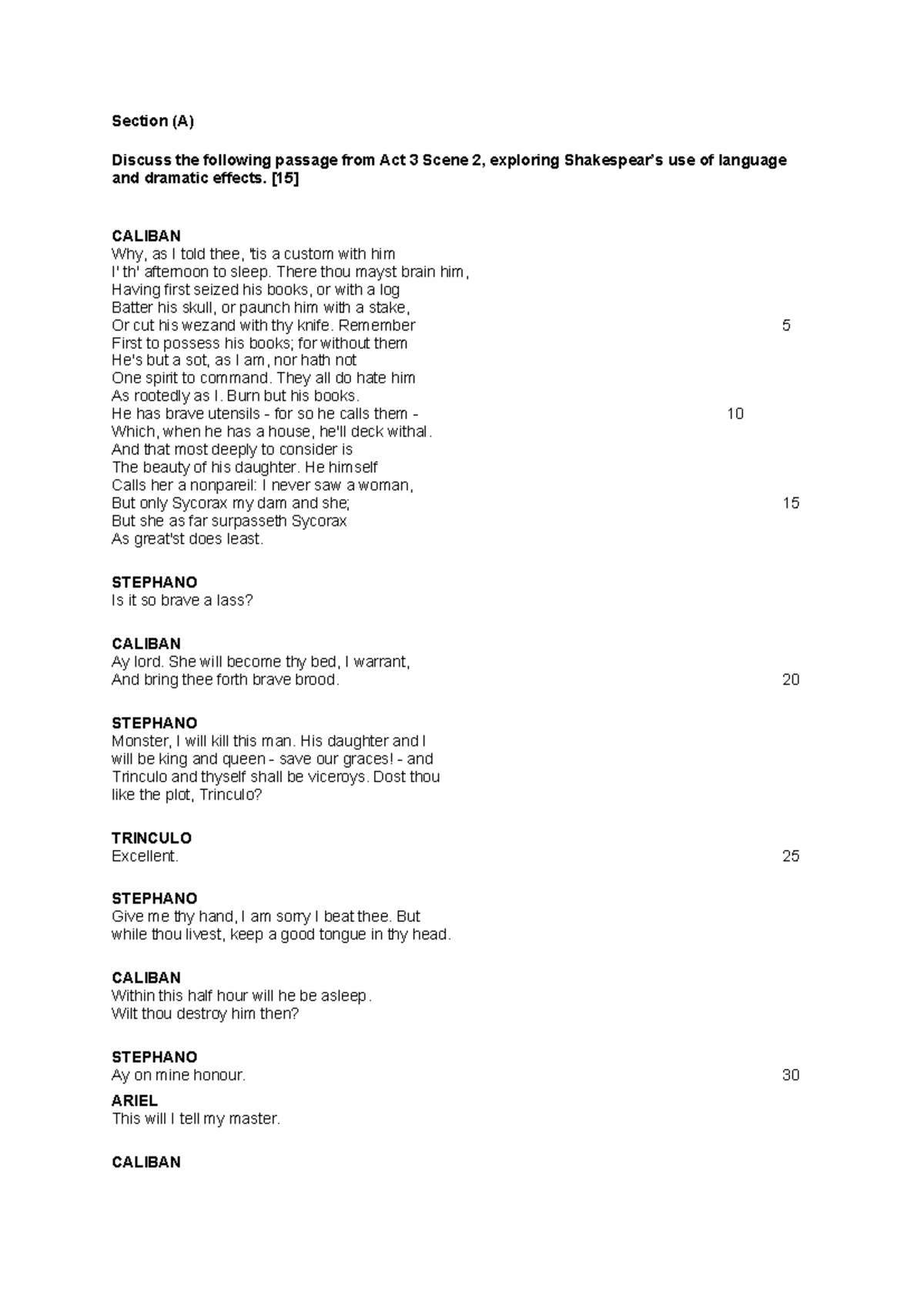 Analysis of Language and Dramatic Effects in Act 3 Scene 2 (Sample ...