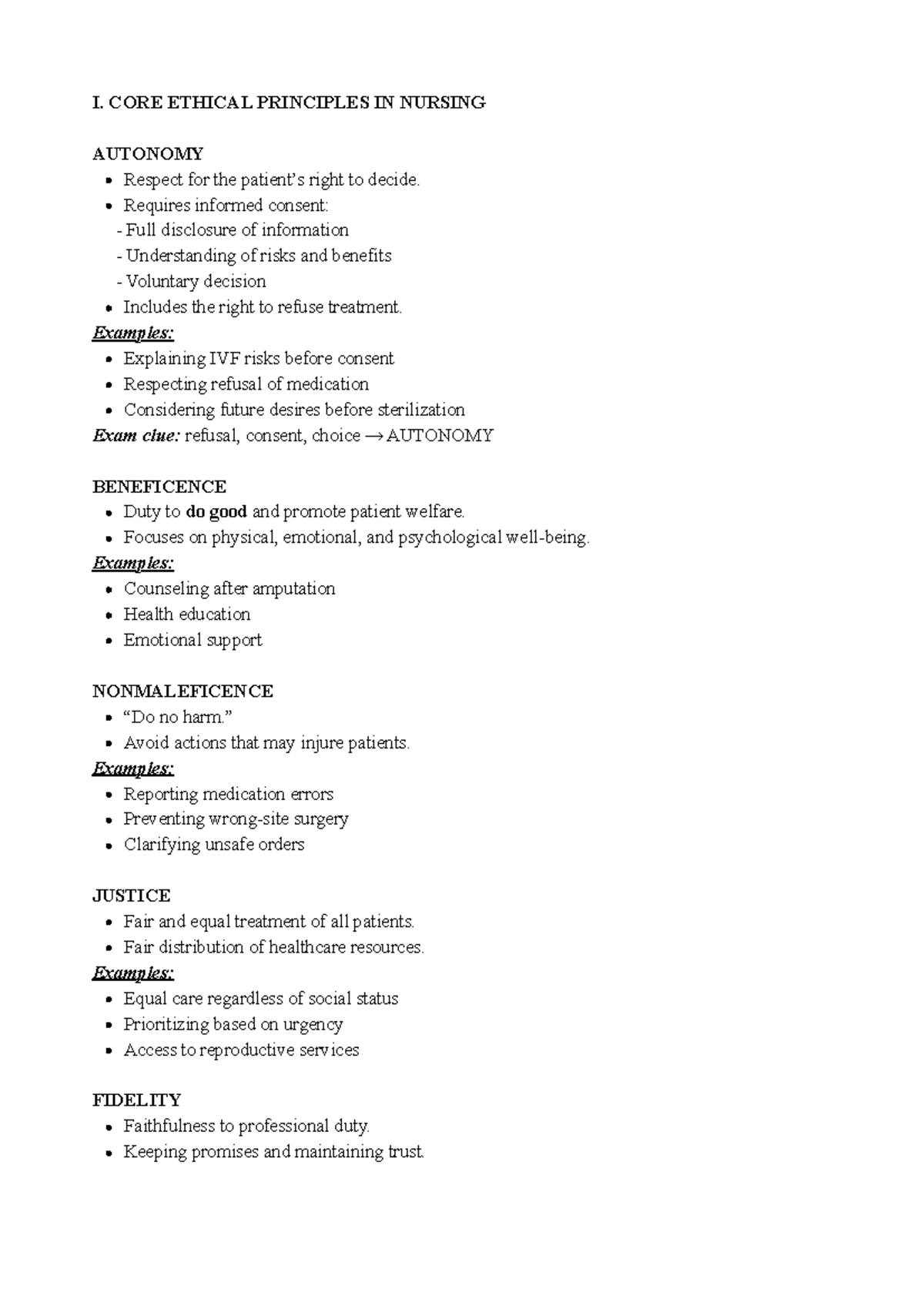 Core Ethical Principles in Nursing: Autonomy, Beneficence, and Justice ...