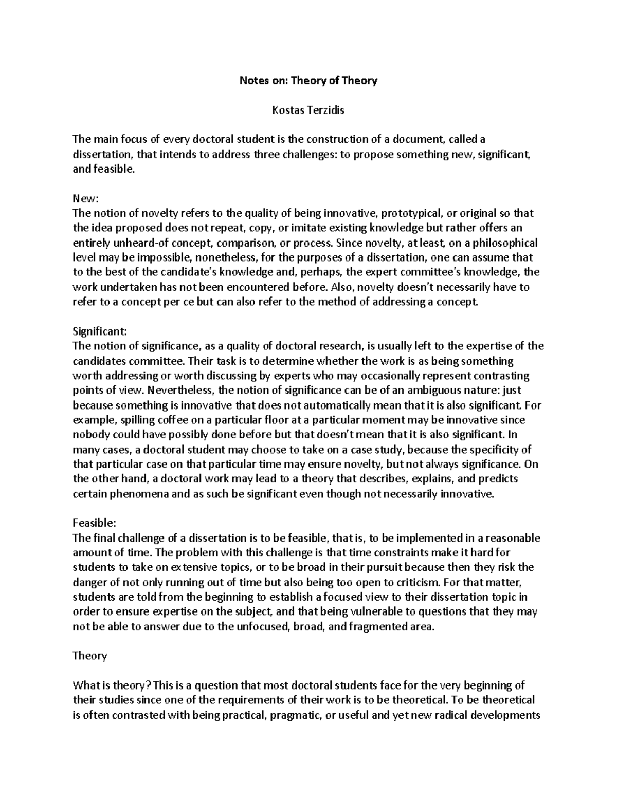 Theory of Theory: Insights for Doctoral Research and Dissertation ...