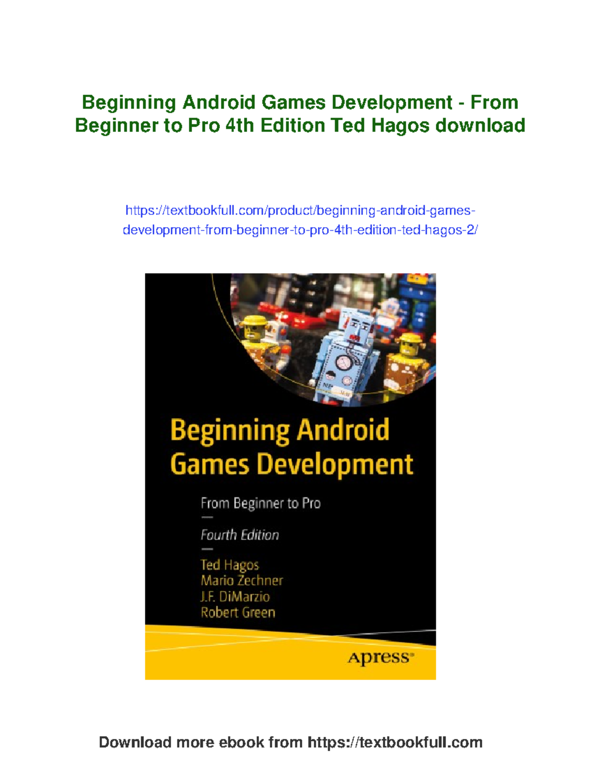 84395 - Beginning Android Games Development: From Beginner to Pro, 4th ...