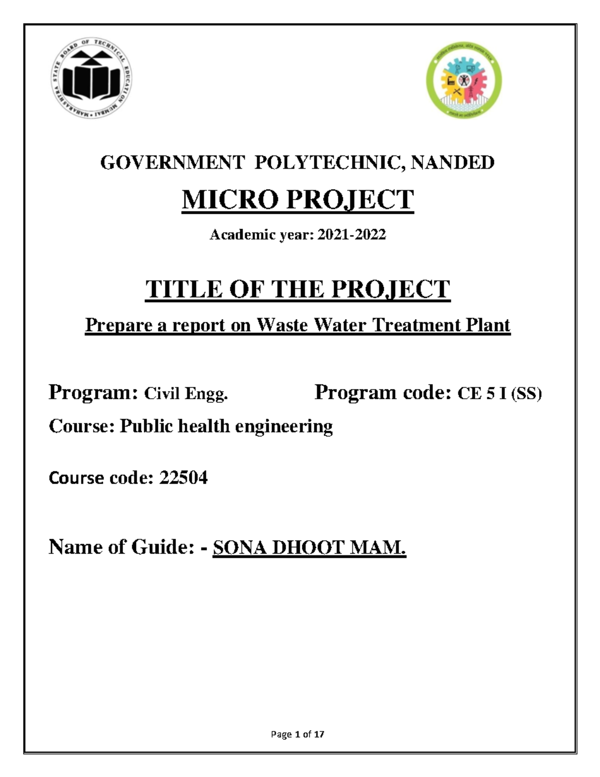 546205589-Phe-Project - GOVERNMENT POLYTECHNIC, NANDED MICRO PROJECT ...