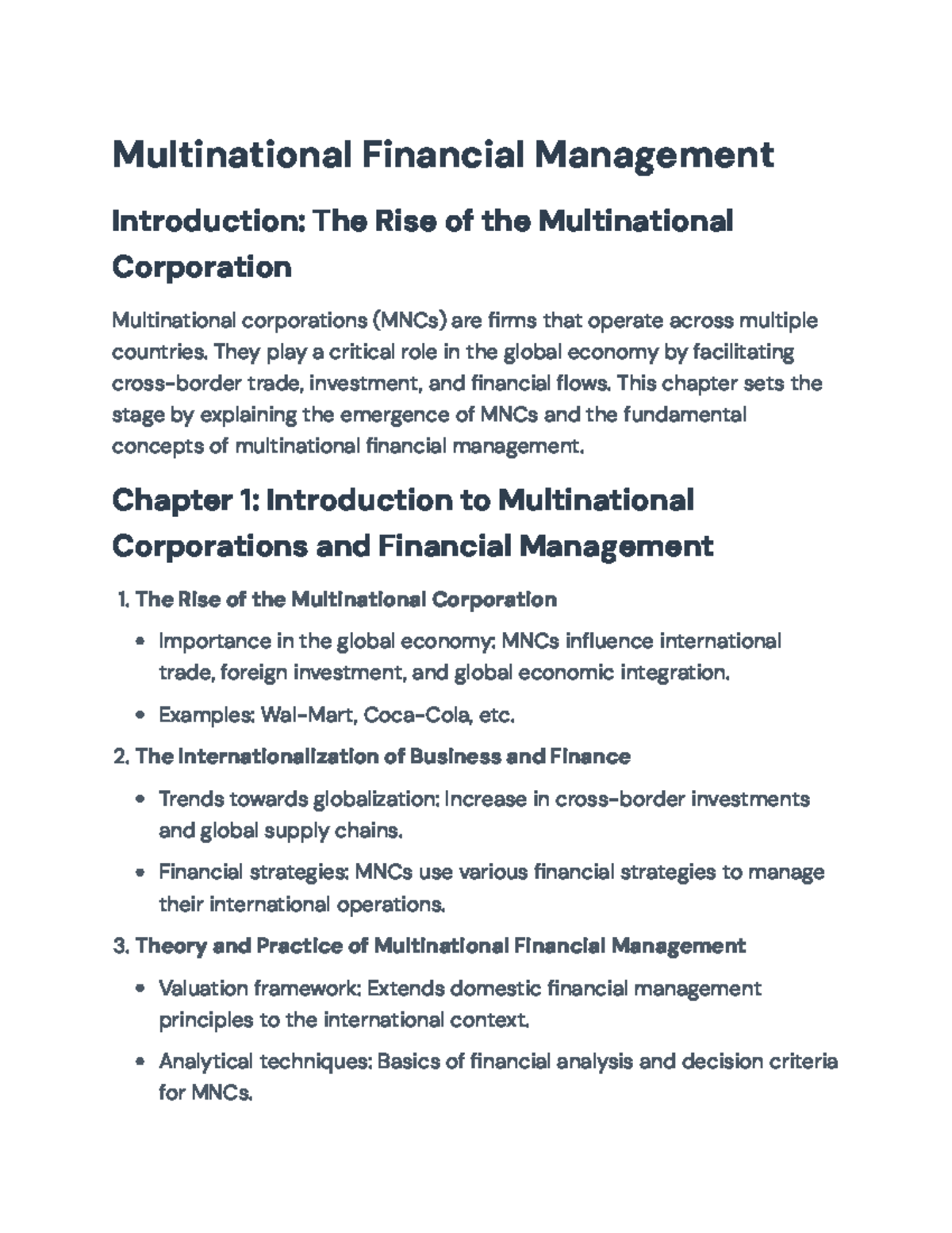 Multinational Financial Management: Key Concepts and Strategies ...