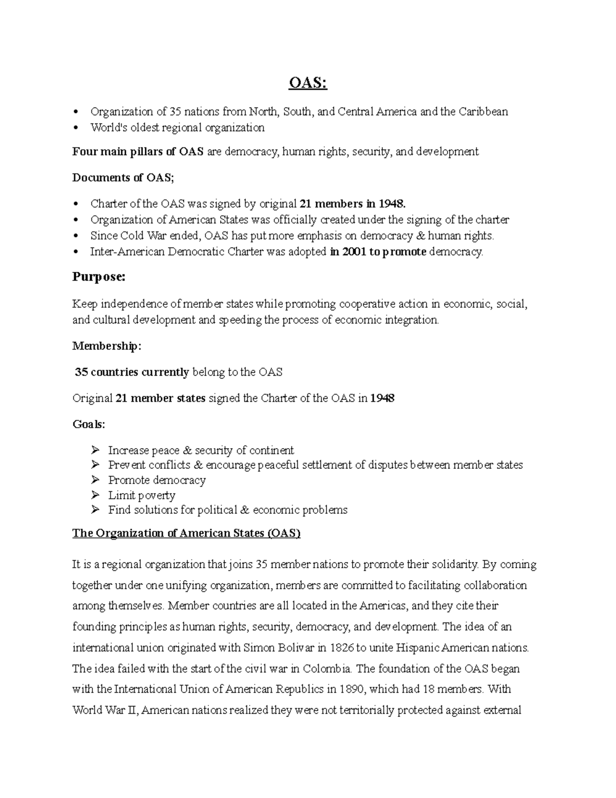OAS Overview: Structure, Goals, and Achievements of the Organization ...