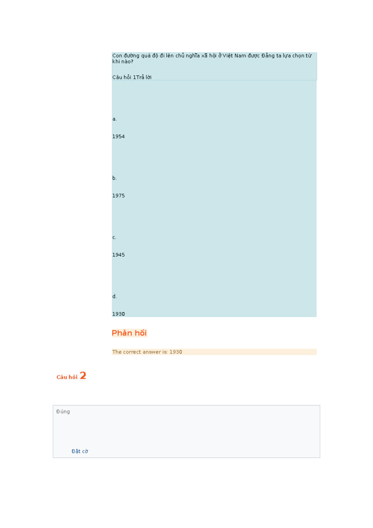 Giữa kỳ Chuyên đề XHCN - Câu hỏi và đáp án - Document Preview