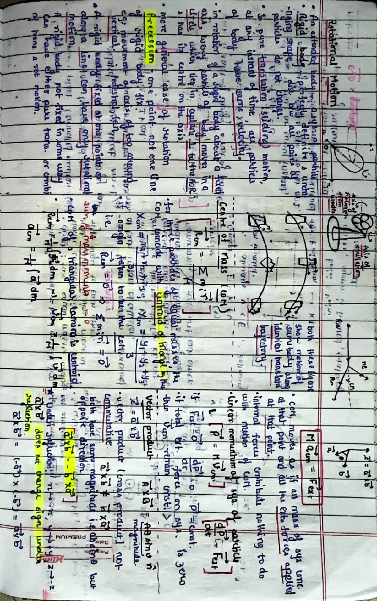 Rotational Motion Ncert Short Notes - .. • • • • • 'I 