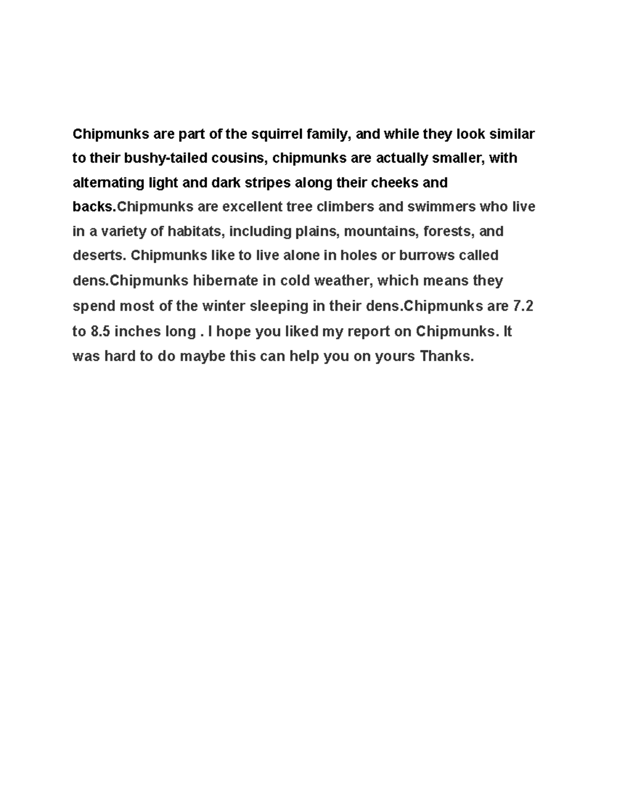 Informative Report - Chipmunks-5 (1) - Chipmunks are part of the ...