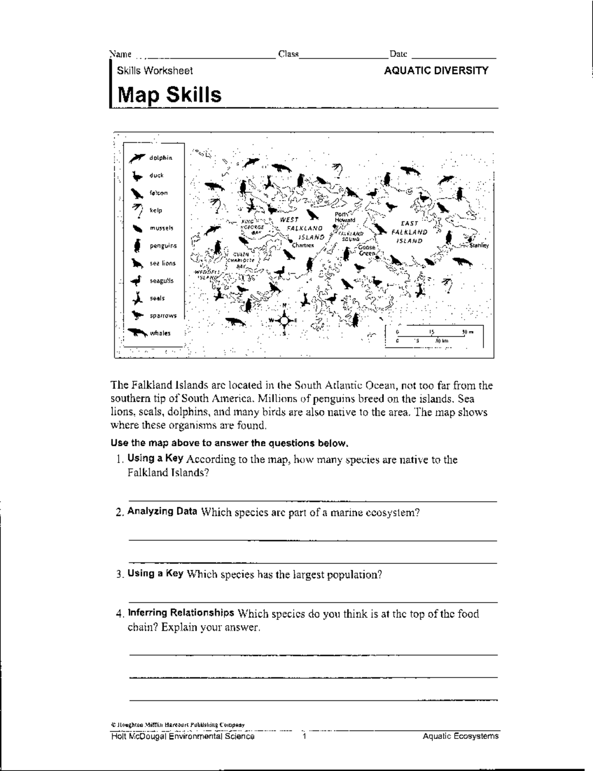 Environmental Science 101 - Chapter 7: Map Skills & Aquatic Diversity ...