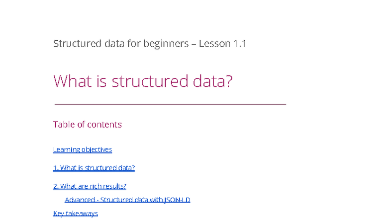 Structured Data for Beginners: Lesson 1.1 - Understanding Structured ...