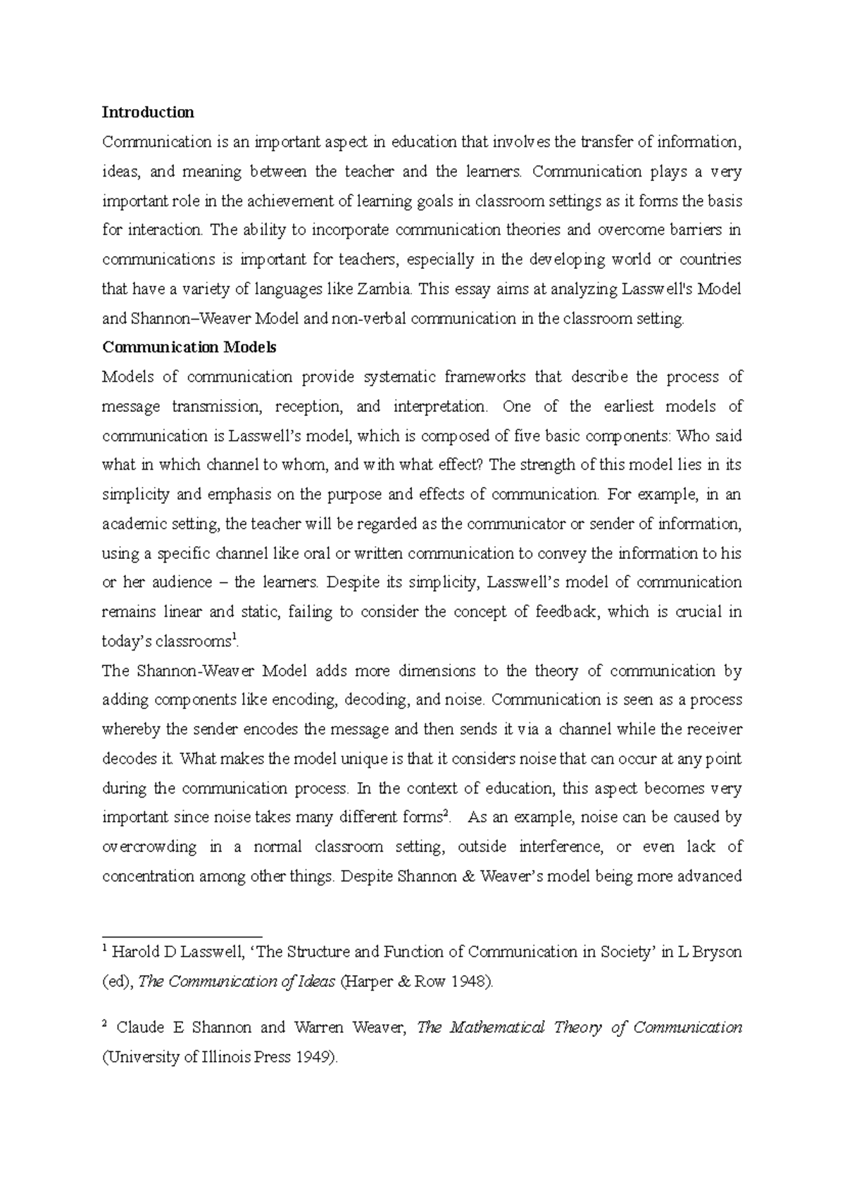 Criminal Law Assignment: Analyzing Communication in Education - Studocu