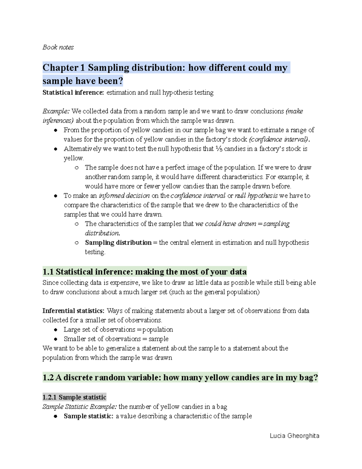 SMCR Book Notes: Chapter 1-11 on Sampling Distributions & Inference ...