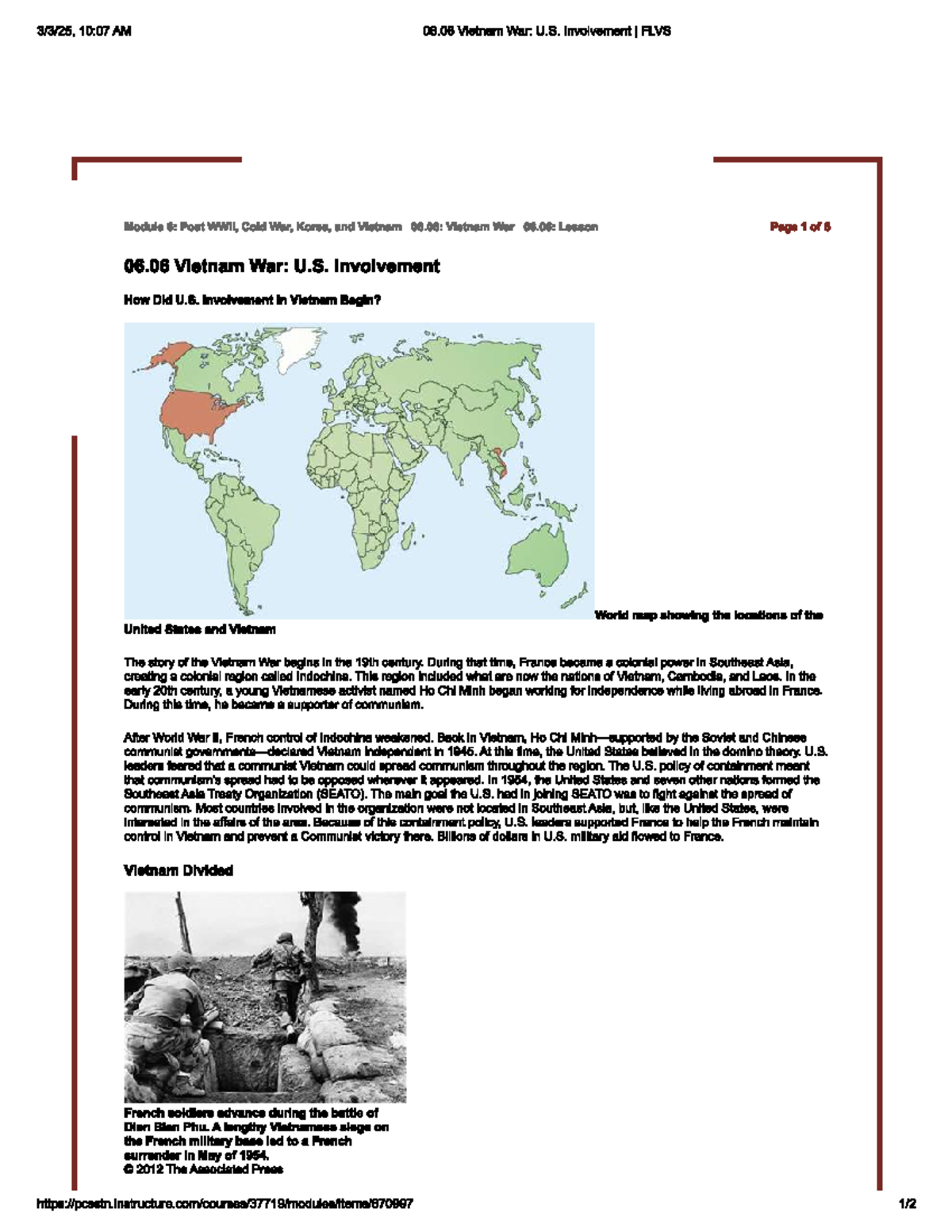 Vietnam War Overview and Analysis - 10:07 AM 06 Vietnam War: U ...