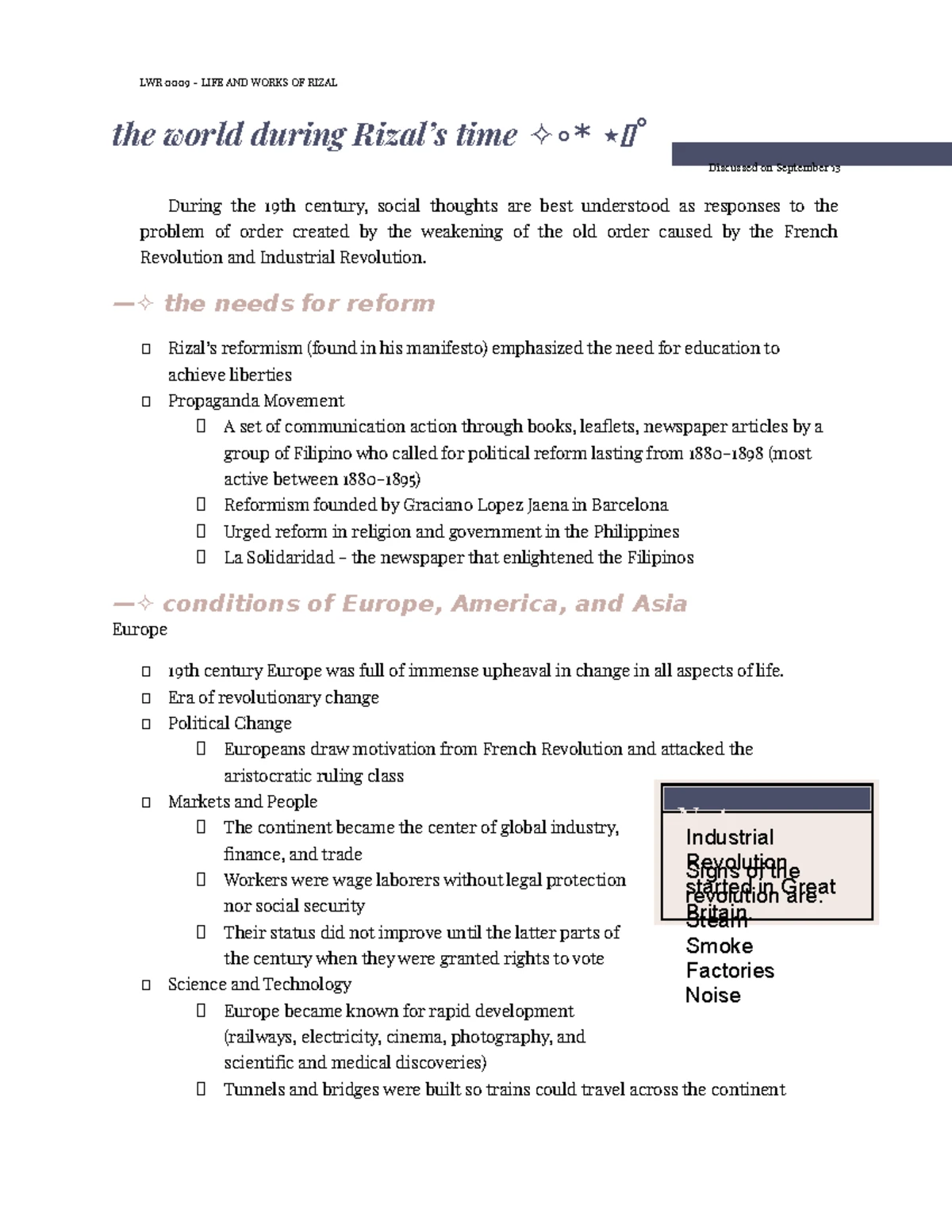 People who influences Jose Rizal - Activity Exercise 1. Table of ...