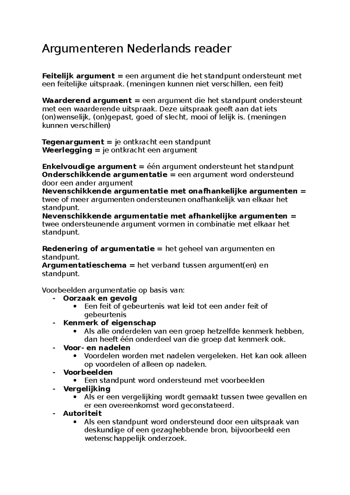 Argumenteren Nederlands: Feitelijke en Waarderende Argumenten - Studeersnel