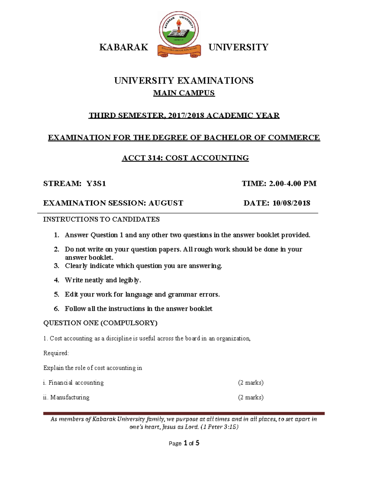 ACCT 314 FINAL EXAM: Comprehensive Guide to Cost Accounting Concepts ...