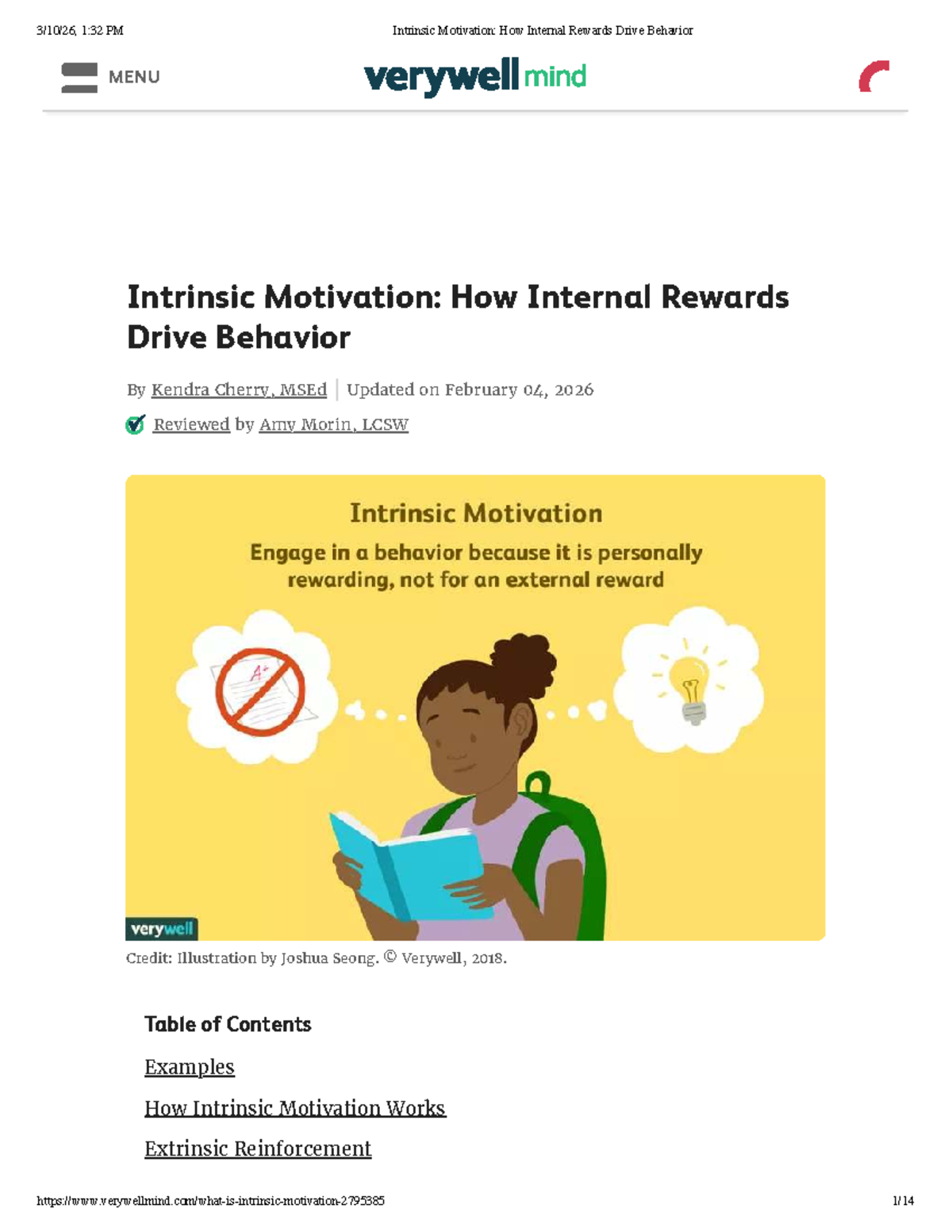 PSY 101: Intrinsic Motivation and the Power of Internal Rewards - Studocu