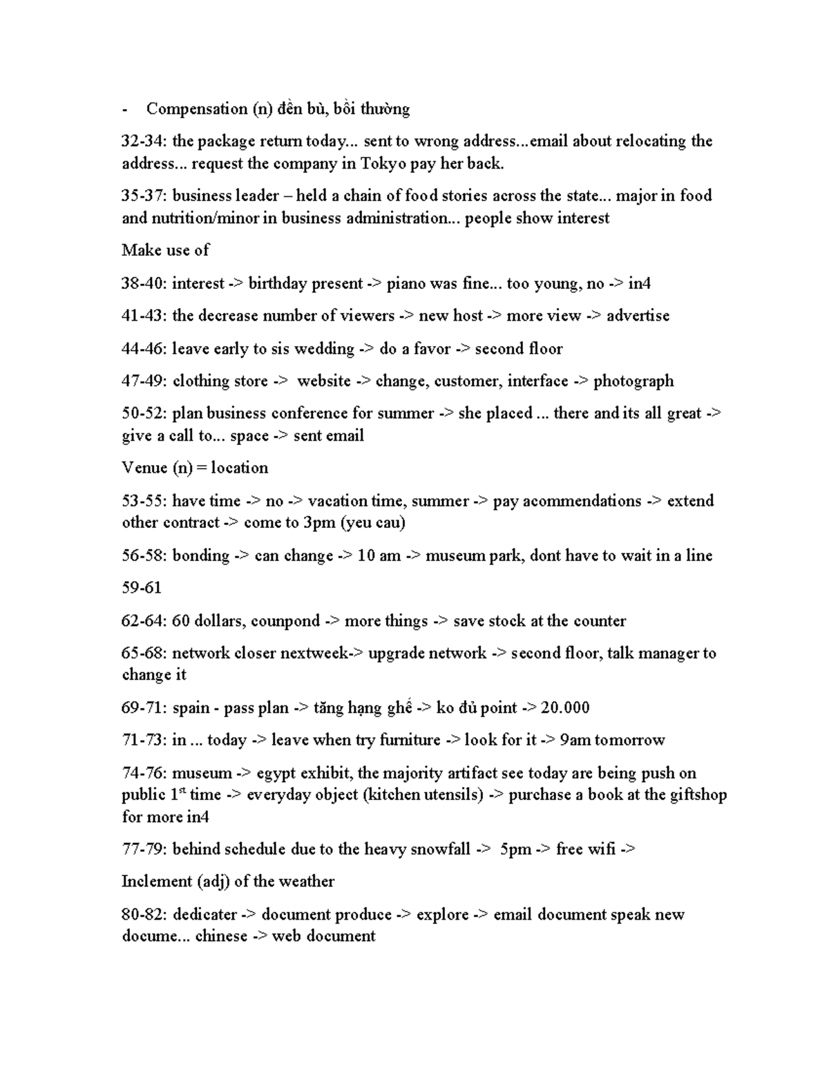 Compensation Vocabulary Notes for Business Communication - Studocu