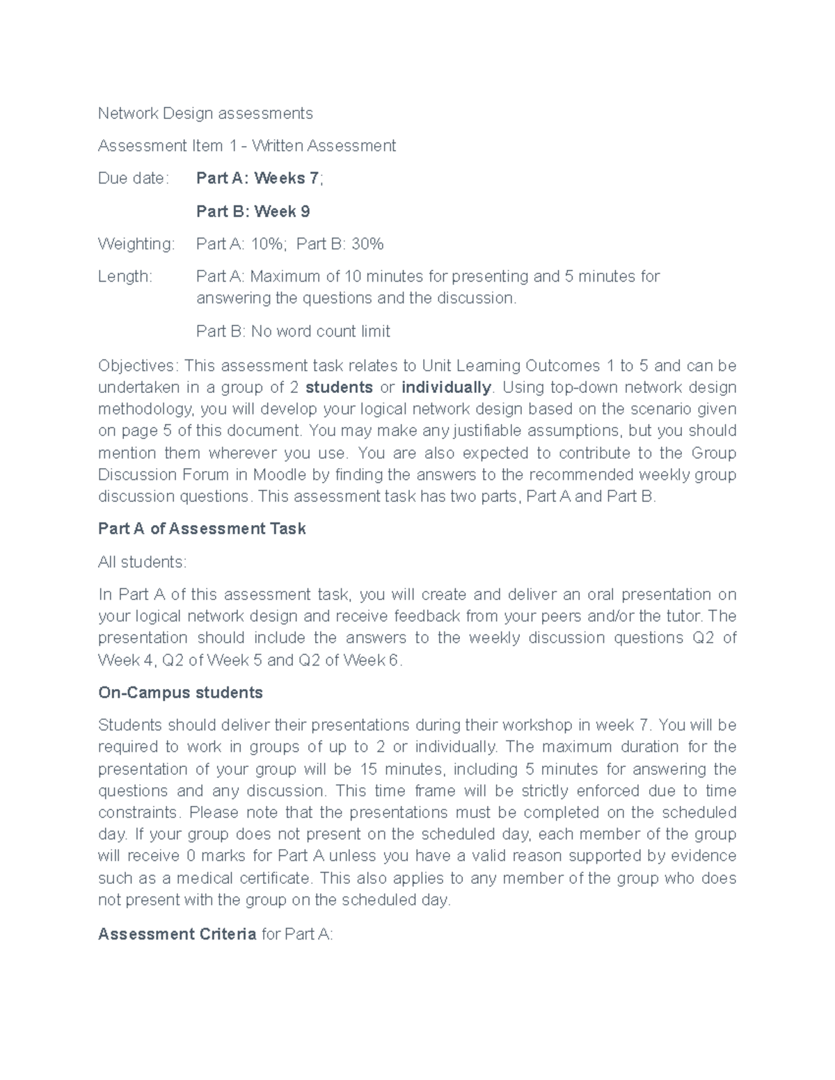 Network Designcases - enjoy it - Network Design assessments Assessment ...