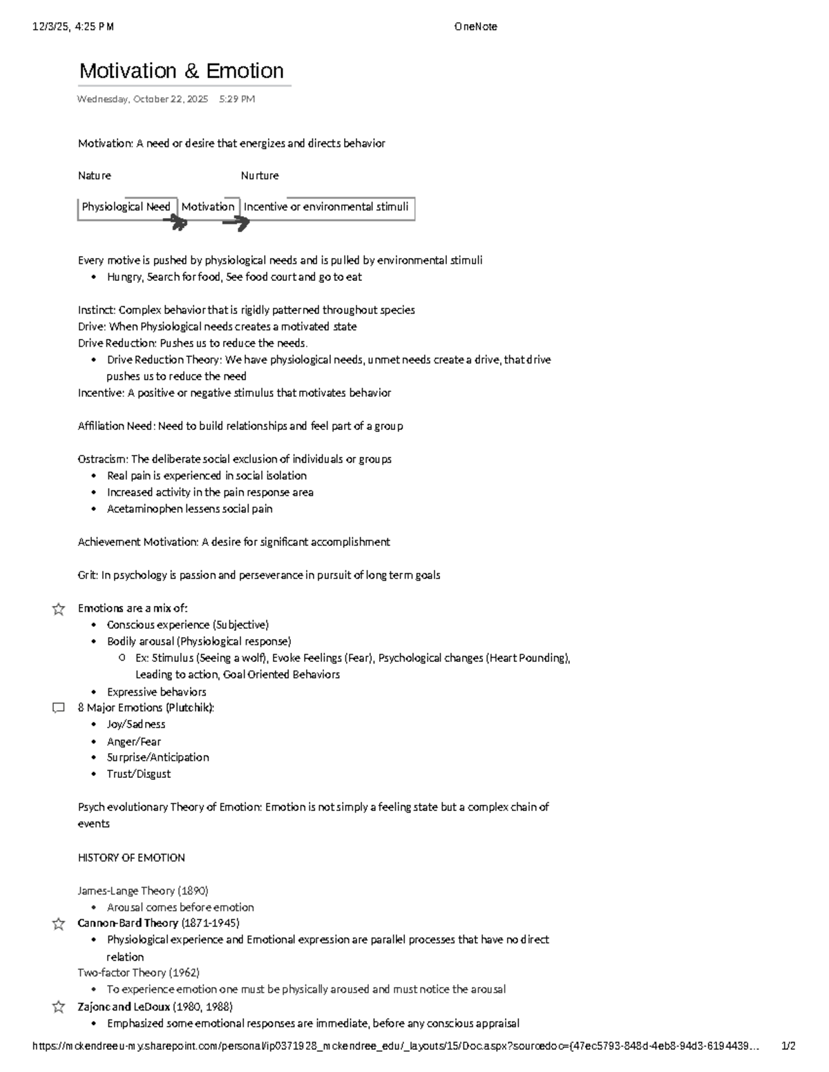 Motivation & Emotion Lecture Notes - Studocu