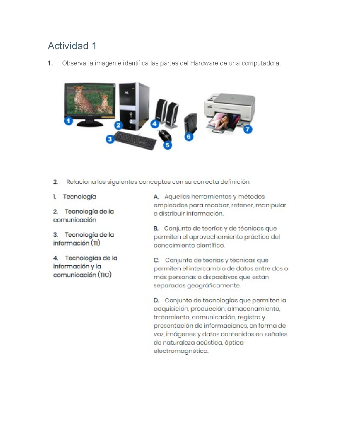 2. Actividad 1 - Ola - Fundamentos de Ingles - Actividad 1 1. Observa ...