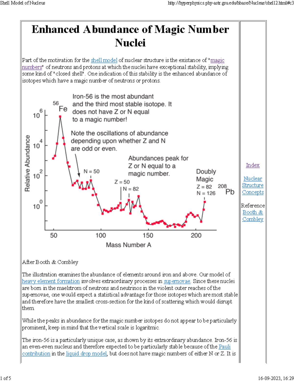 Nuclear Structure Concepts: Evidence for Shell Model & Magic Numbers ...