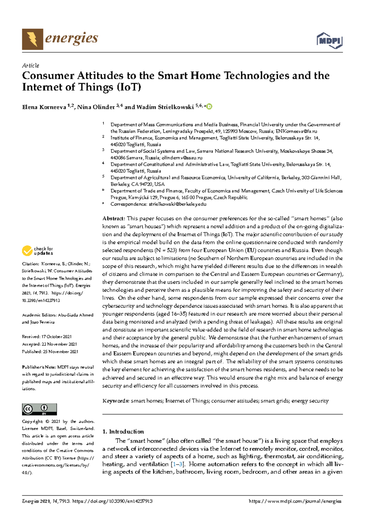 Consumer Attitudes Toward Smart Home Tech and IoT: Insights ...