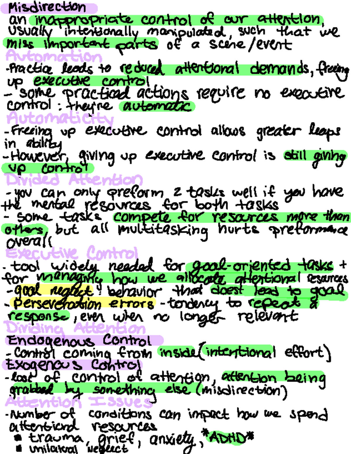 Cognitive Control and Attention: Misdirection & Automaticity Insights ...