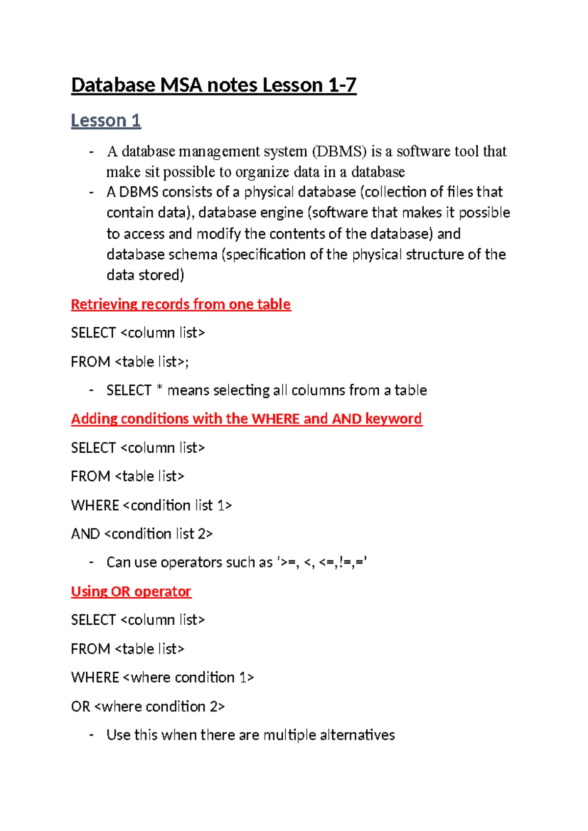 C207 L06 Database Systems Online Practice Solutions - Studocu
