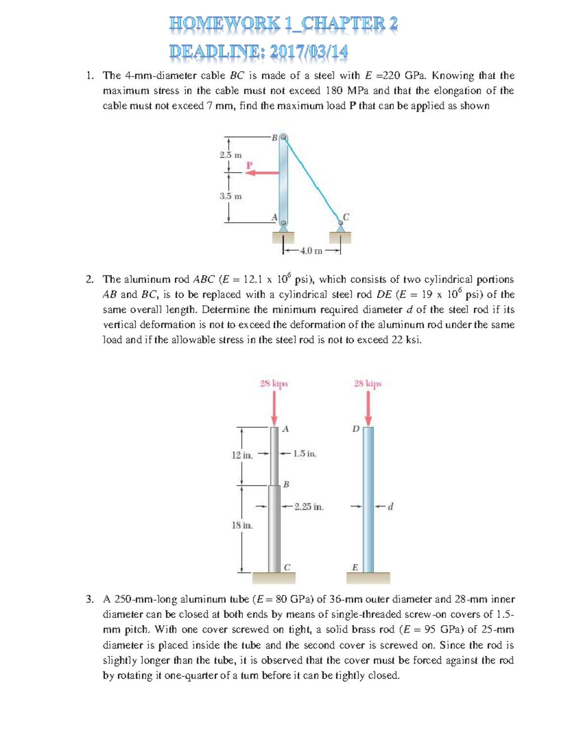 Homework 1: Chapter 2 - Trajectory Planning for Automatic Machines ...