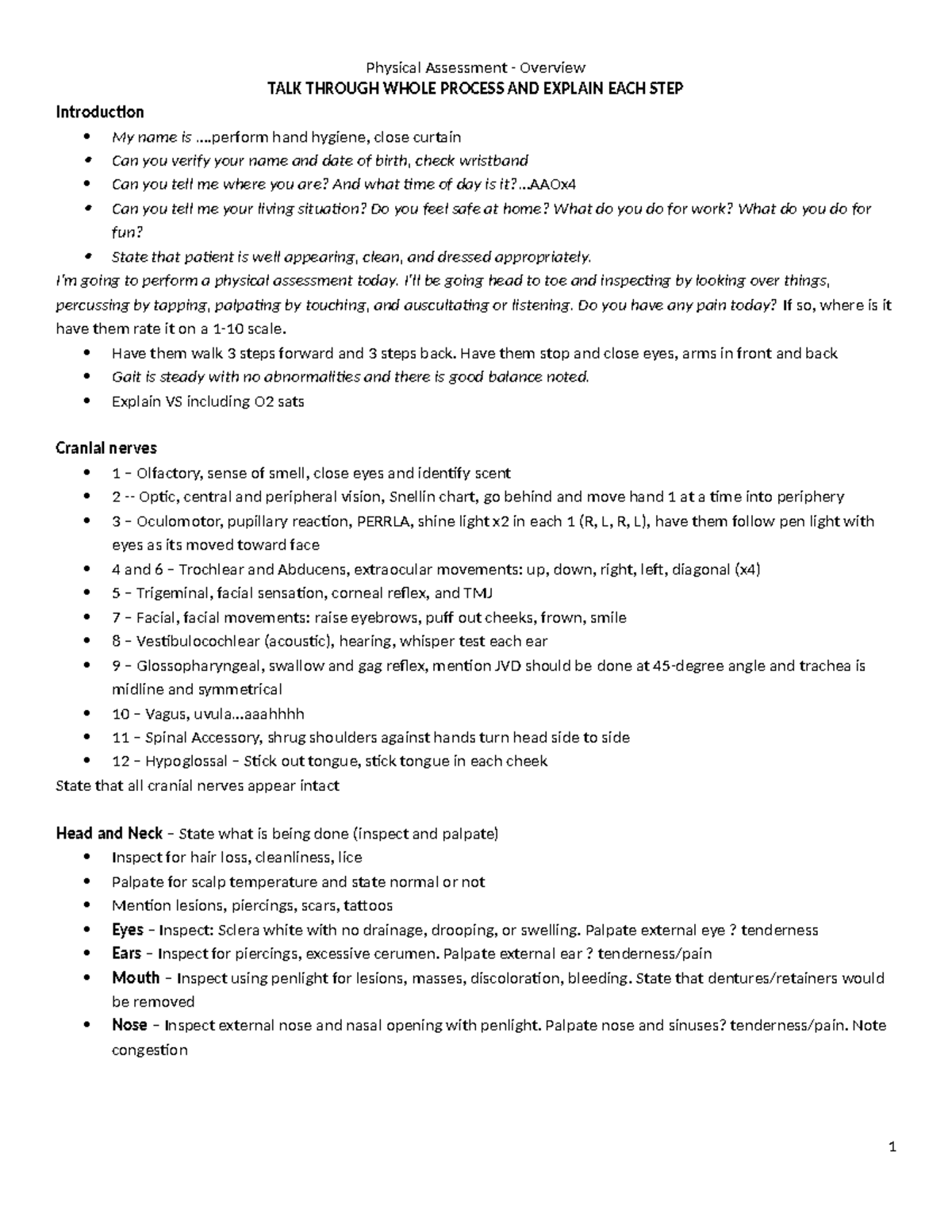 Physical Assessment Overview: Step-by-Step Guide for Nursing Students ...