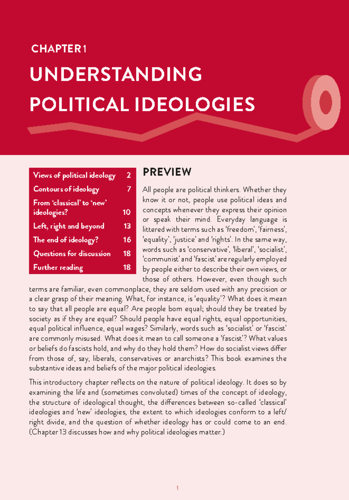 CHAPTER 1: UNDERSTANDING POLITICAL IDEOLOGIES - Key Concepts and ...